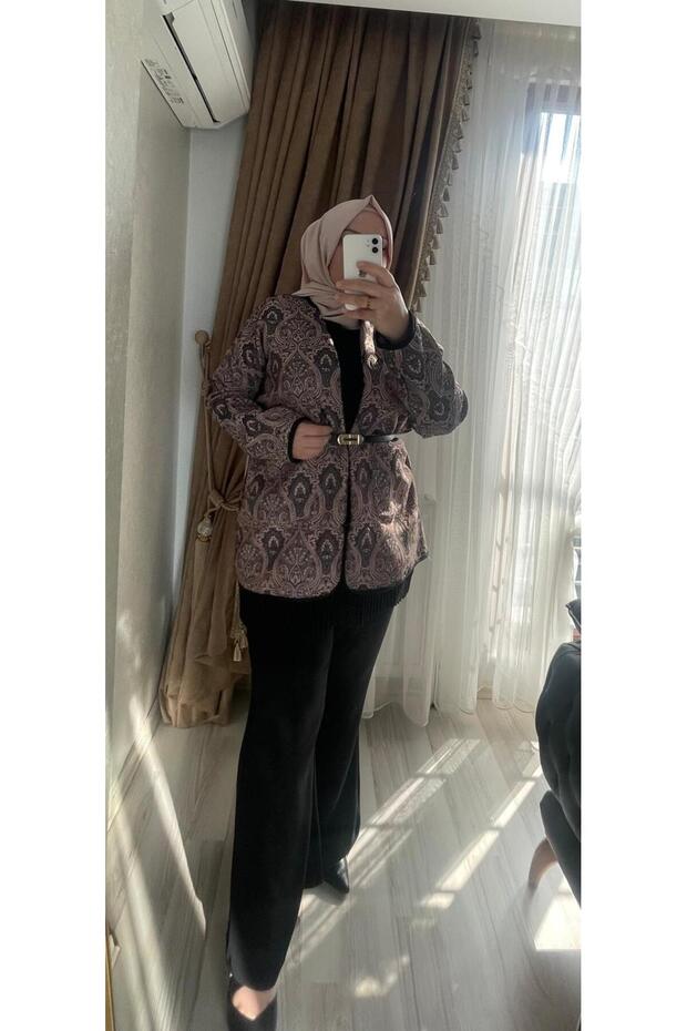 سترة منقوشة بنمط الجاكار - 2