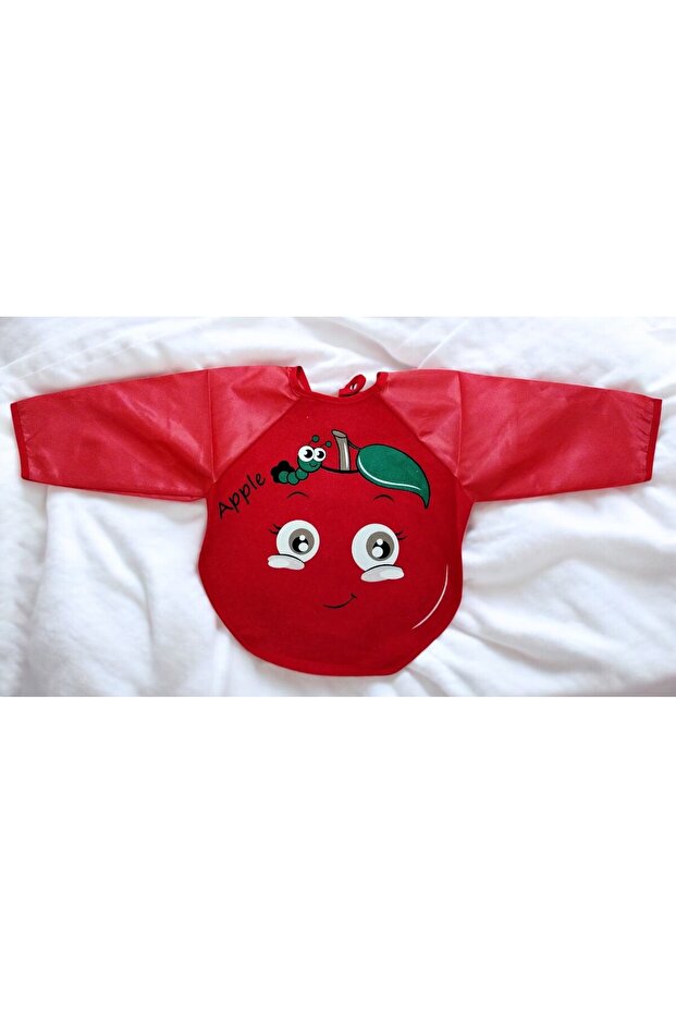 0-12 Months Sleeved Cute Colorful Patterned Baby Bib