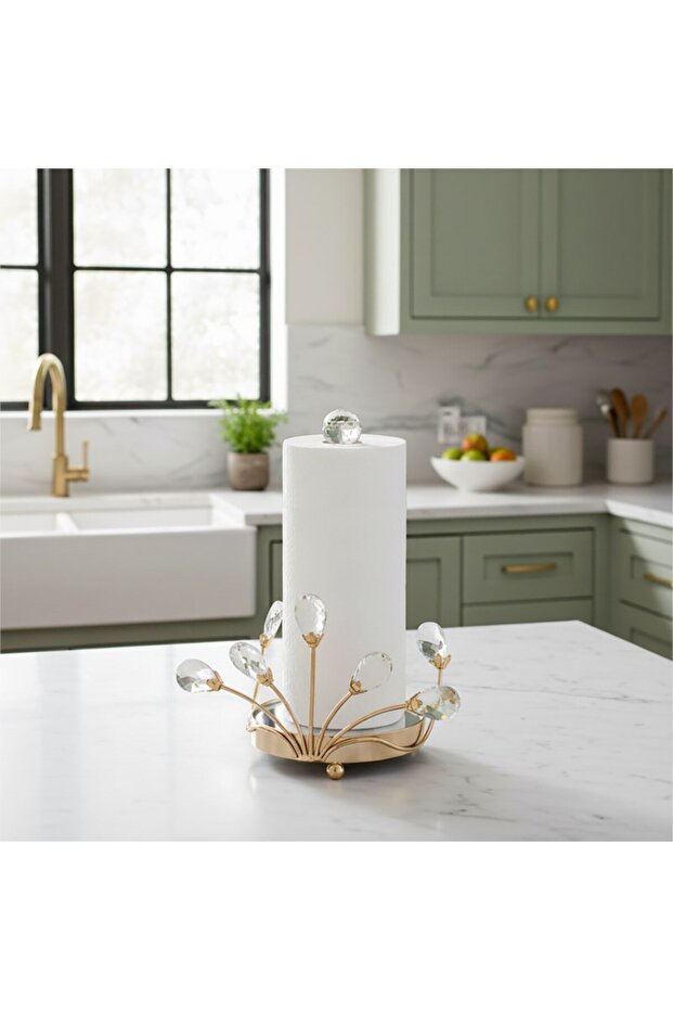 Crystal Drop Stone Model Paper Towel Holder 27X20X14Cm