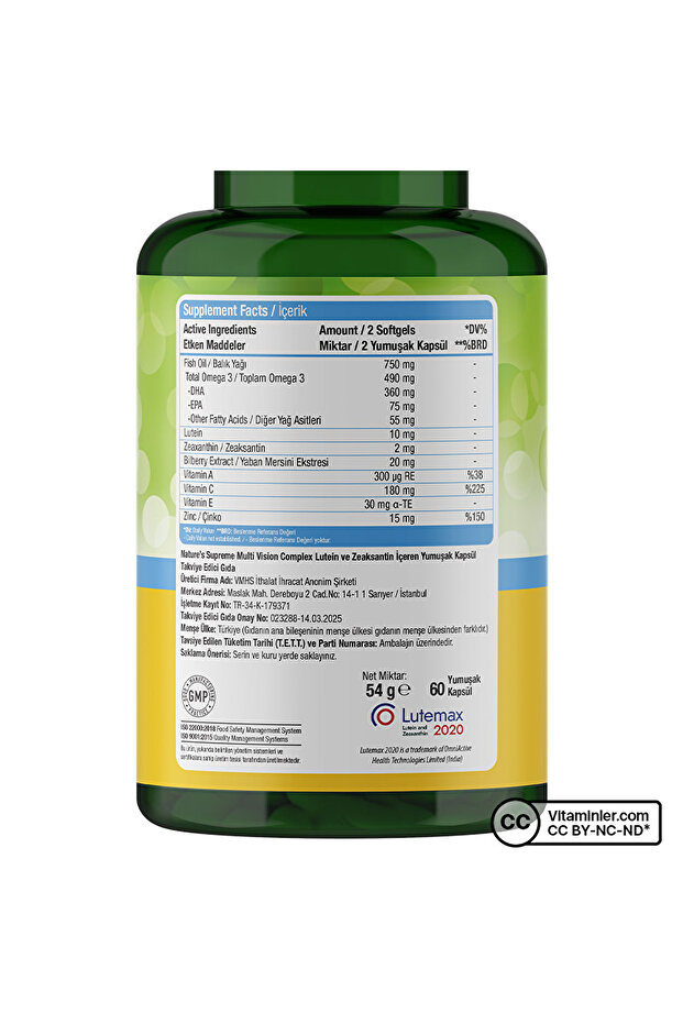 Vision Complex 60 Kapsül - AROMASIZ - 3