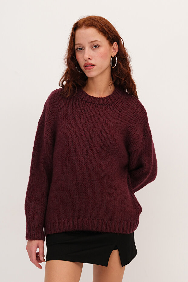 Bisiklet Yaka Basic Triko Kazak K251091 - 6