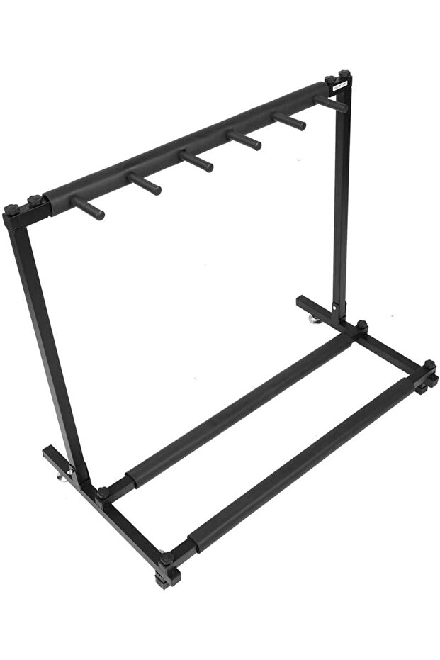 Bass Guitars Display Stand, Folding Multiple Guitar Holder with Iron Construction and Rubber Padded