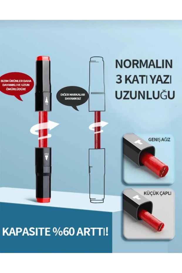 48'li Çift Uçlu Marker Kalem Seti Çanta Set Double Art Marker - 2