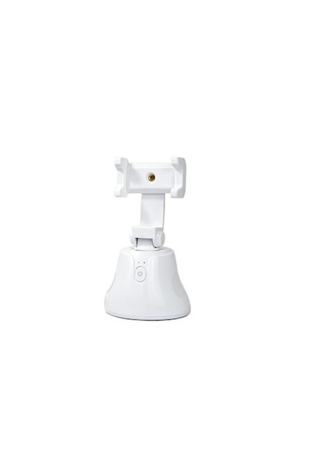 Phone Stand with Smart Camera Function, 360-degree Rotation, White