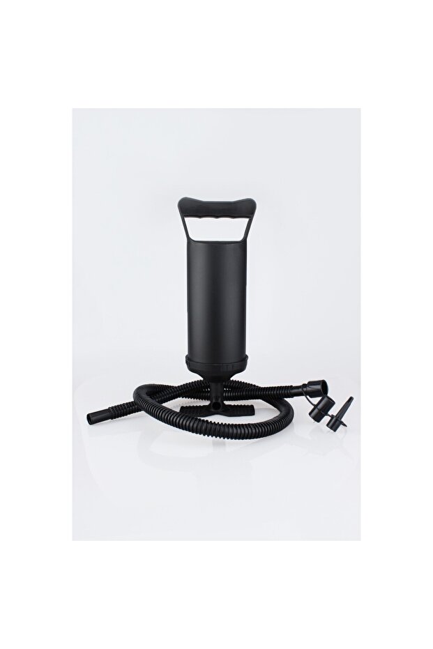 Manual Pump for Inflatables, Colaces, Mattresses, 3 Adapters and Hose, Black - 8