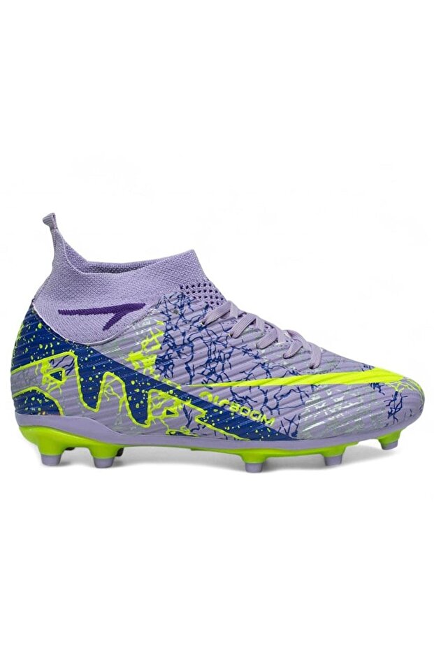 Lilac Purple Patterned Football Shoes