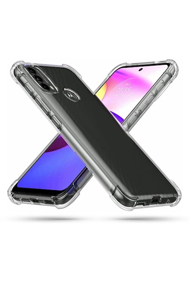Husă pentru Motorola Moto E40 / E30 / E20, Flexair Pro, Transparentă - 1