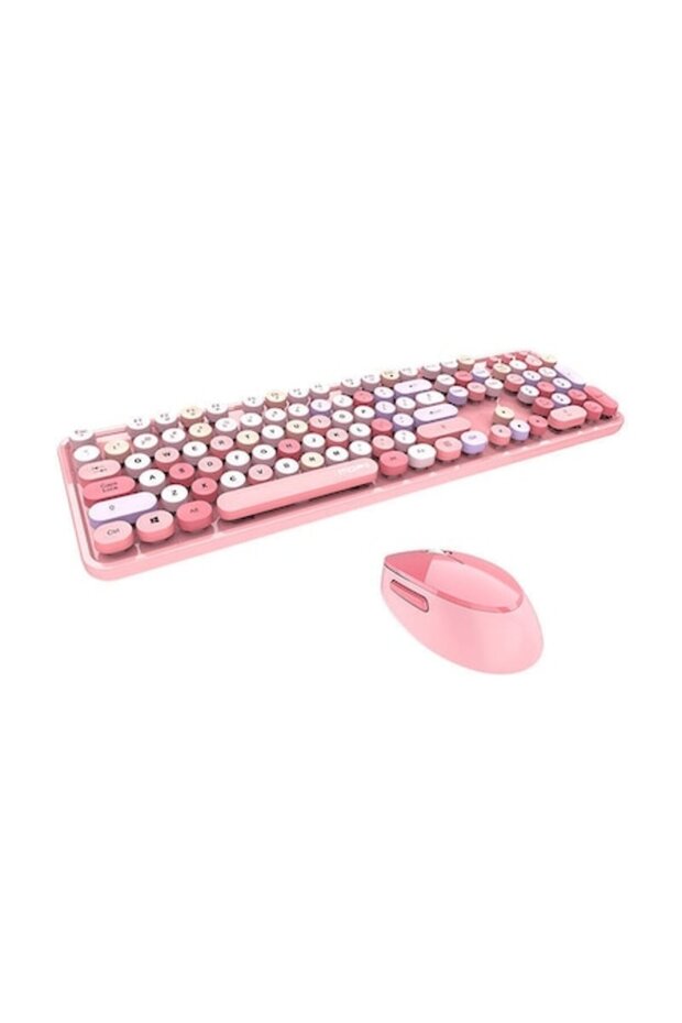 Kit multimedia keyboard and wireless mouse, 2.4 GHz, 1600 DPI, 3 buttons and scroll, Sweet edition, - 1