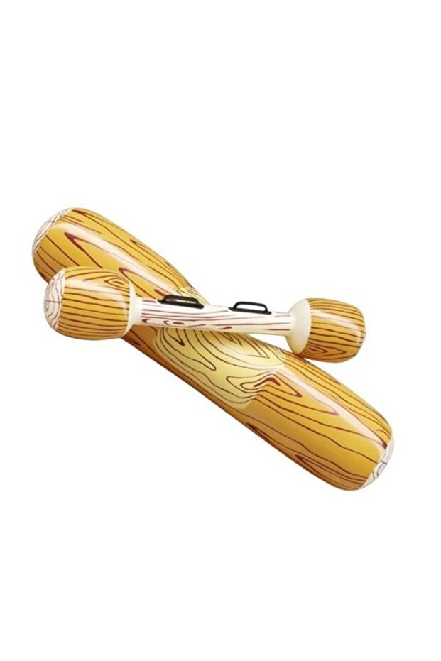 Inflatable log-shaped swimming float with inflatable paddle, Pool game, - 5