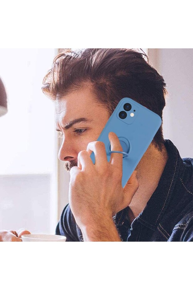 protective case compatible with Apple iPhone 12 Mini Liquid Silicone Ring with rotating ring - 3