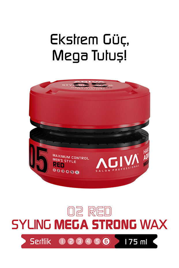 Red Mega Güçlü Tutuş ve Islak Görünüm Sağlayan Wax - 175ML - 1
