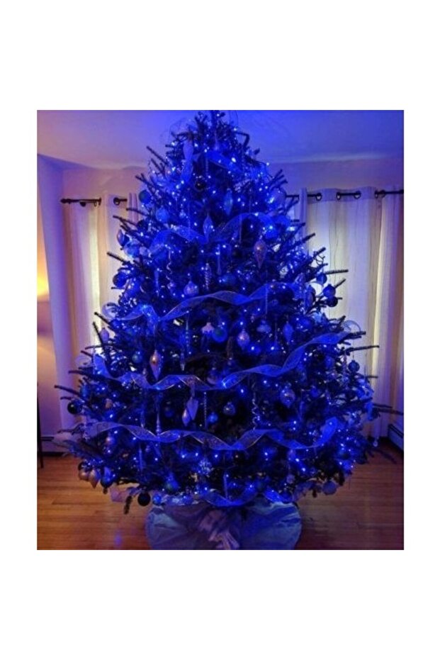 Christmas Light String, 75 m, 750 LEDs, Linear, Blue, 8 Lighting Modes, Remote-Control Transformer, - 3