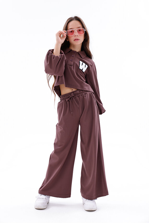 Girls' Polo Neck Double Set