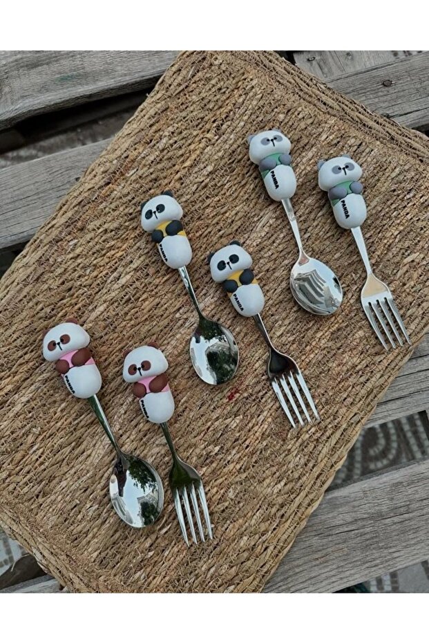 Teddy Bear Figured Spoon Fork - 2