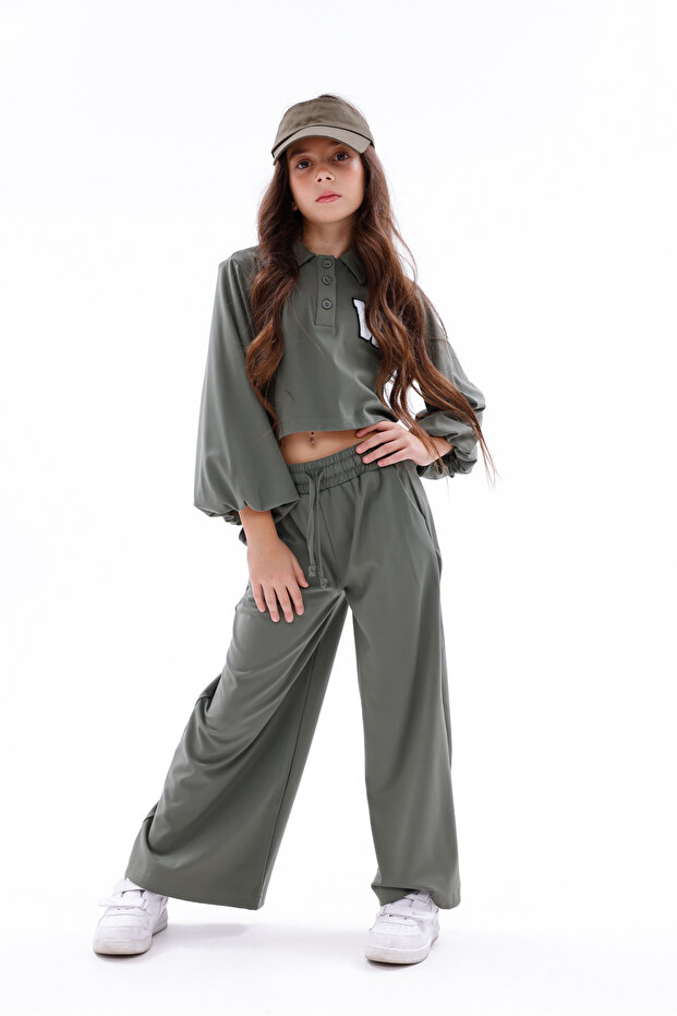 Girls' Polo Neck Double Set