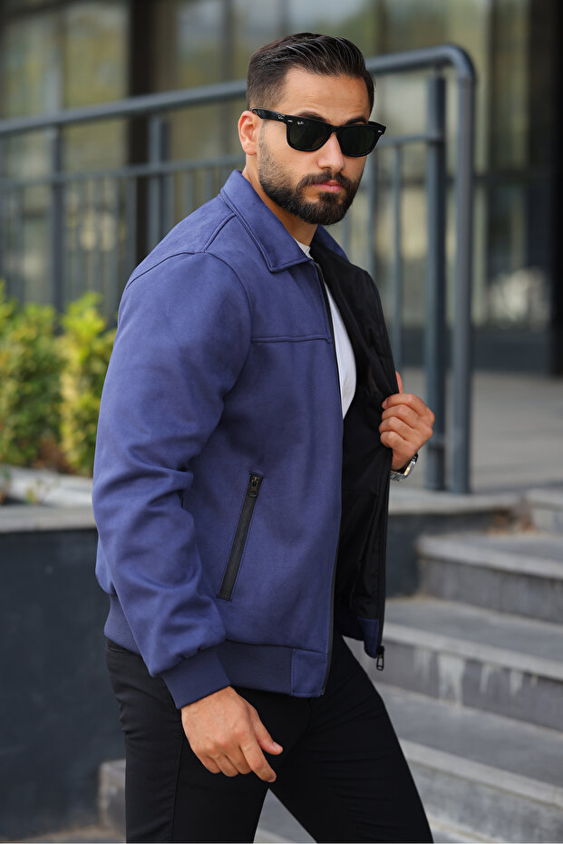 Polo Collar Spring Suede Jacket - 2