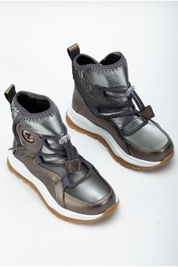 Unisex Kalın ve Hafif Taban Kolay Giyilebilen Cırtlı Çocuk Kışlık Bot - 1