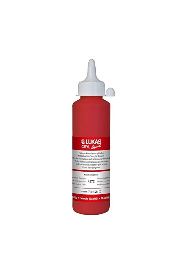 CRYL LIQUID 250ML CADMIUM RED LIGHT