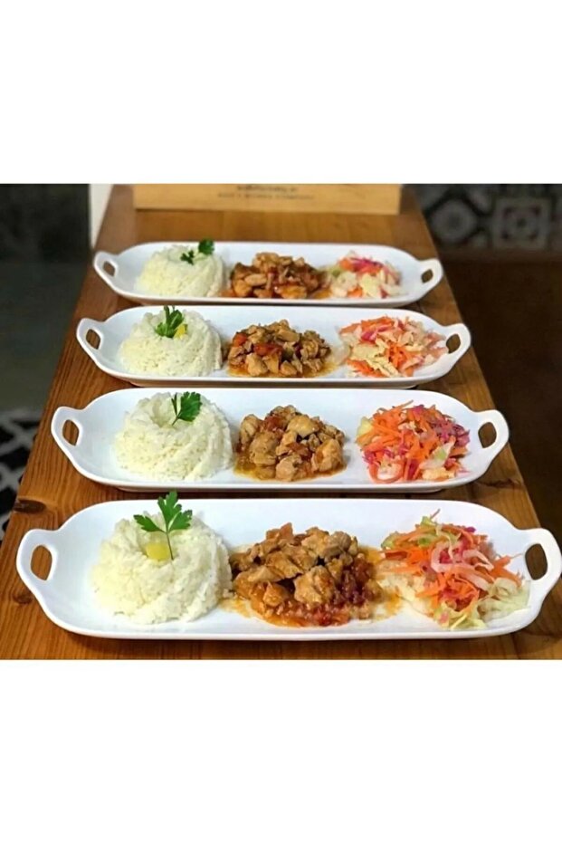 2 Adet Tavuk Dünyası Model Servis Tabağı Sunum Tabağı 34x16 cm - 3