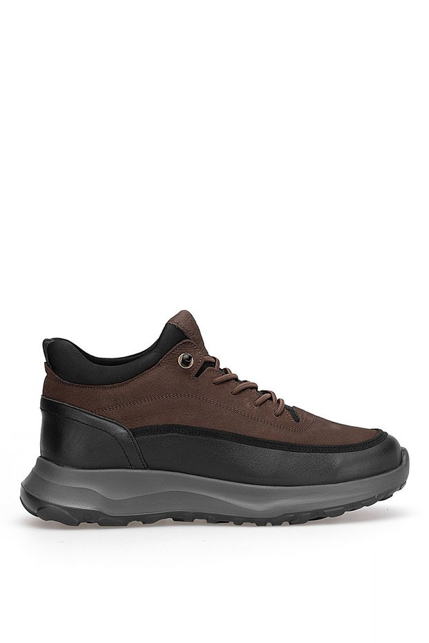 M298 Men's Genuine Leather Casual Shoes Black - Brown