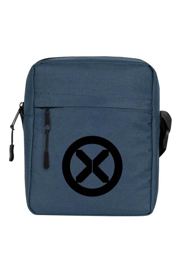 حقيبة كتف بشعار X Men باللون الأزرق الداكن