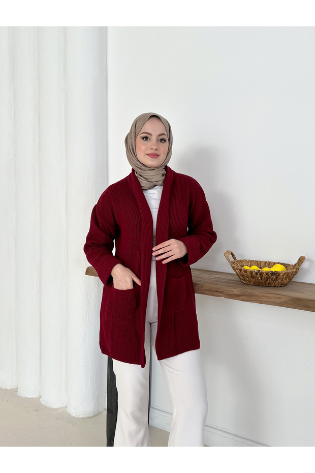 Triko Hırka Şık & Rahat Düğmesiz - 7