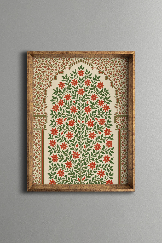 نمط الزهرة - إطار مزخرف بنقشة عتيق - 1