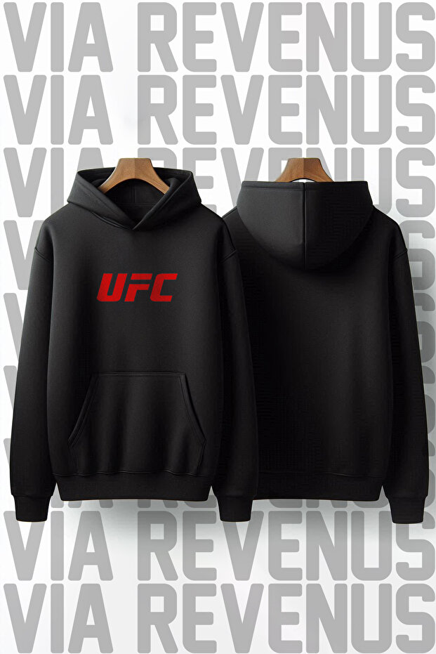 سويت شيرت بقلنسوة مطبوع عليه UFC