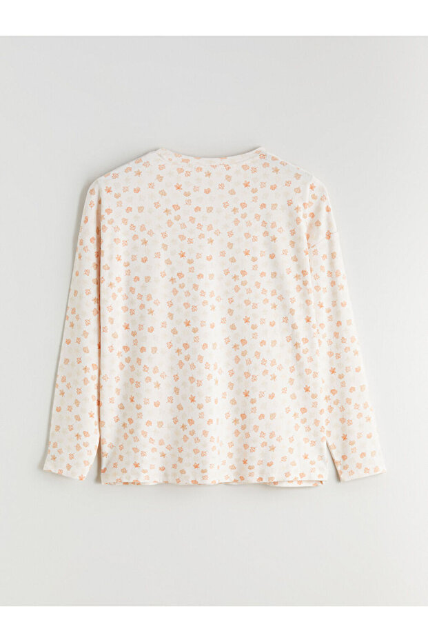 Bisiklet Yaka Çiçekli Kadın Pijama - 3