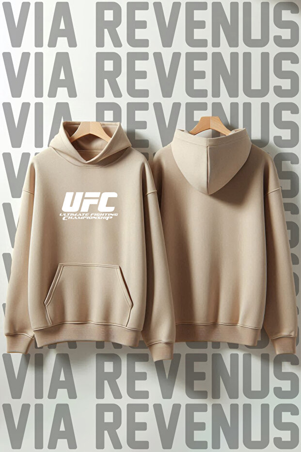 سويت شيرت بقلنسوة مطبوع عليه UFC