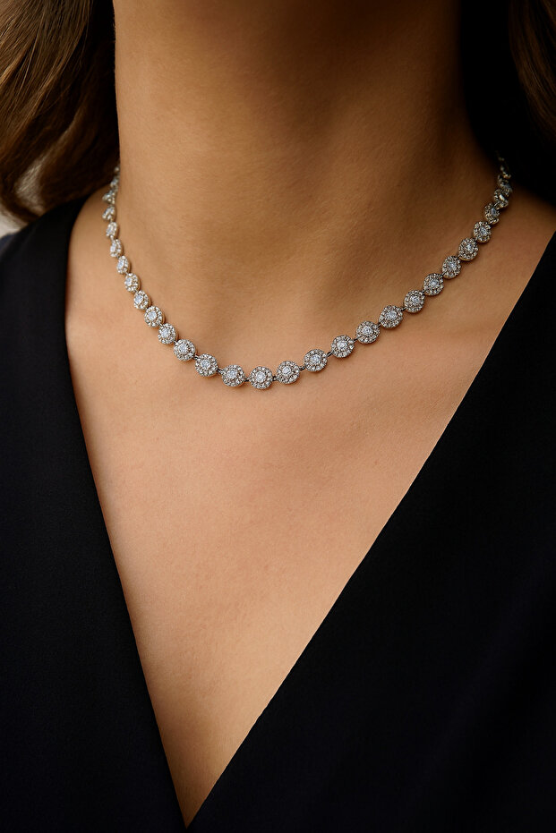 SİLVER TAŞLI KOLYE - 3