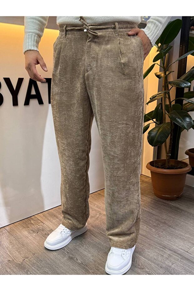 Men's Baggy Velvet Trousers