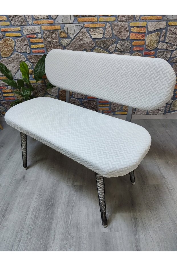 Bohemian New Model Chair Cover Brick Pattern Cream Color