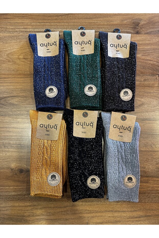 Women's Winter Knitted Cotton Comfortable Socks 6 Pack