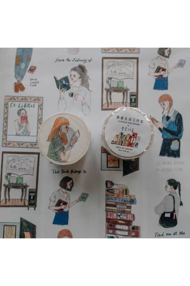 L10-90cm La Dolce Vita Life in Bookstore Washi Tape
