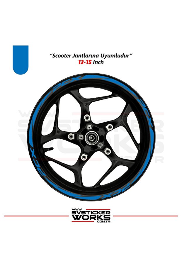 Honda Pcx Sticker Wheel Rim Sticker 16-Piece Pcx Lettered Wheel Rim Sticker