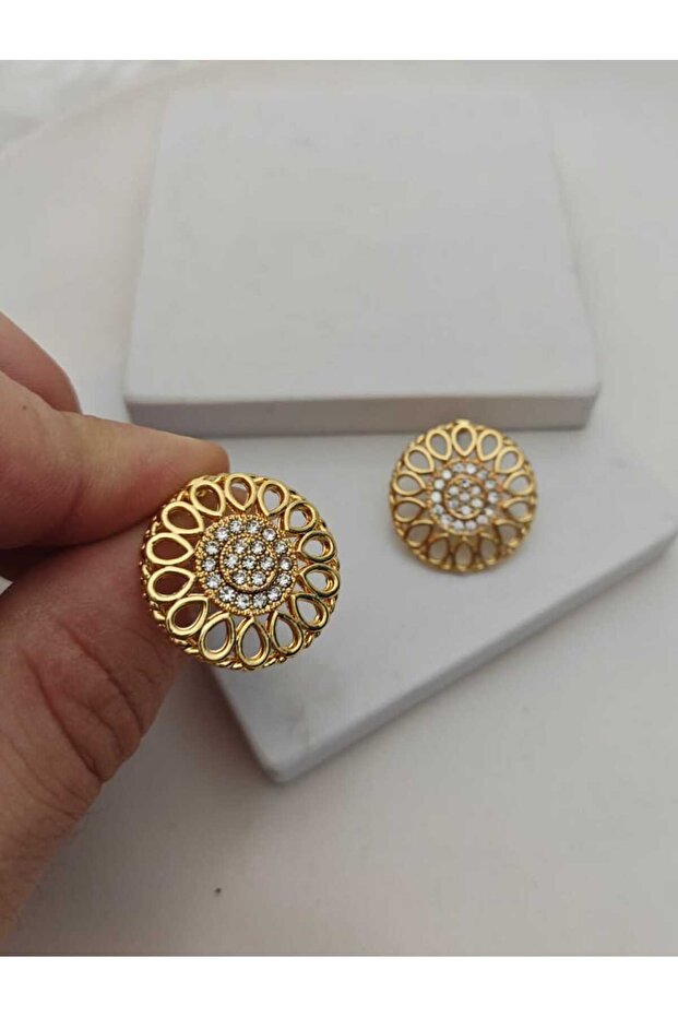 Bohemian Gold Women's Stone Earrings