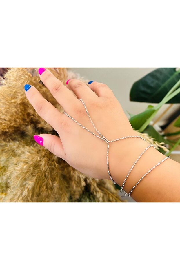 Double Wrap Around Ankle Chain Steel Shameran-Silver Color Acr6621