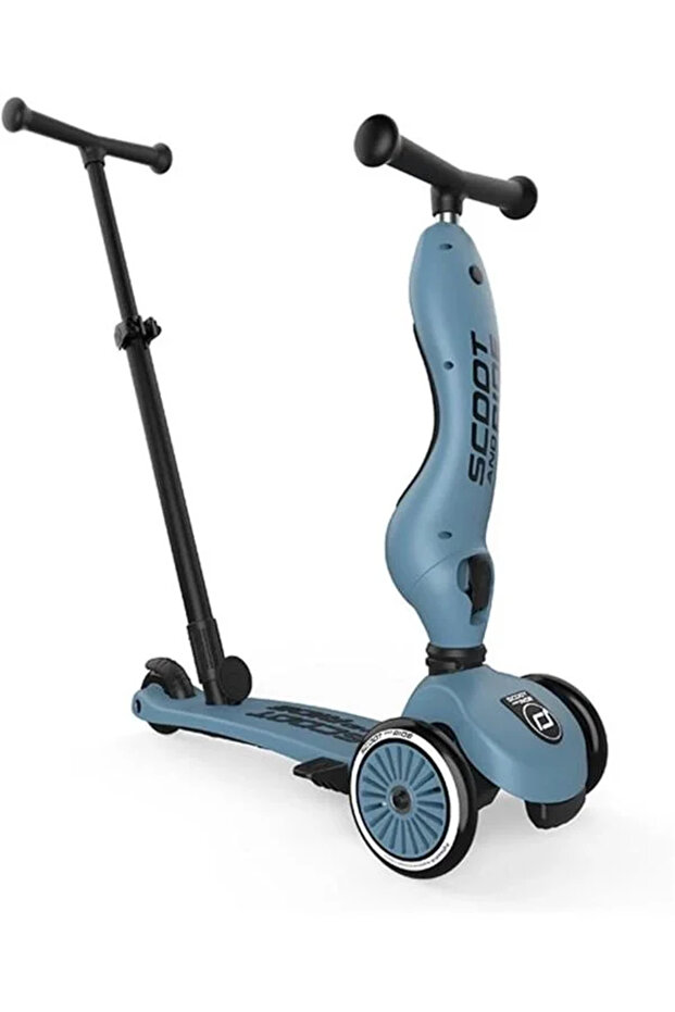 & Ride Highwaykick 1 Push and Go Kickboard oturaklı çocuk er'ı, 2'si 1 arada direksiyonlu - 2