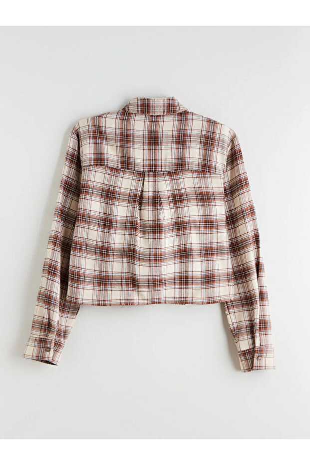 XSIDE Bej Ekose Kadın Gömlek - 1