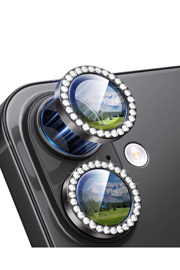 iPhone 17 Compatible Shiny Stone Camera Lens Protector