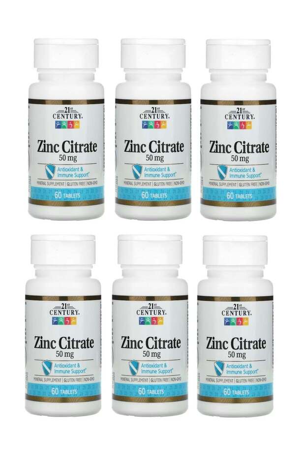 Zinc Citrate 50 mg 60 Tablets Pack of 6