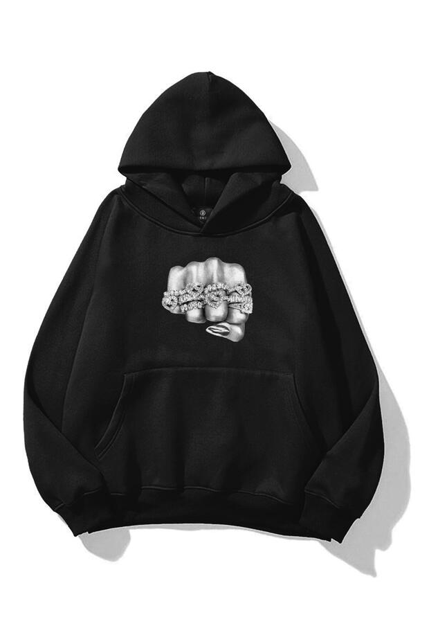 Unisex Diamond Fist Sweatshirt Black