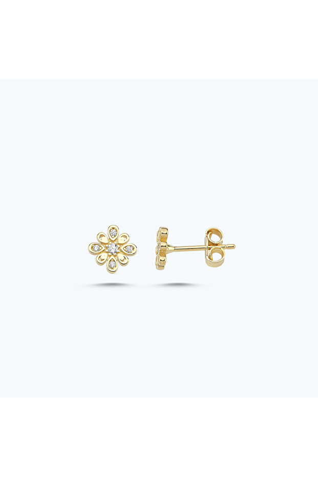 Altın Çiçek Küpe - 2