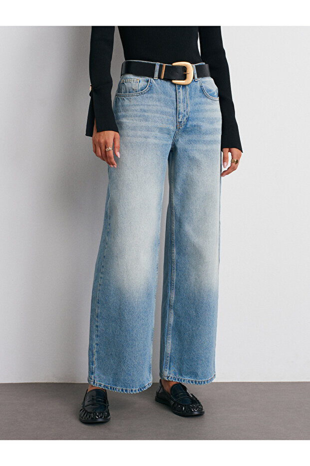 72056 Kar Yıkama Boyfriend Pantolon-Tint - 5