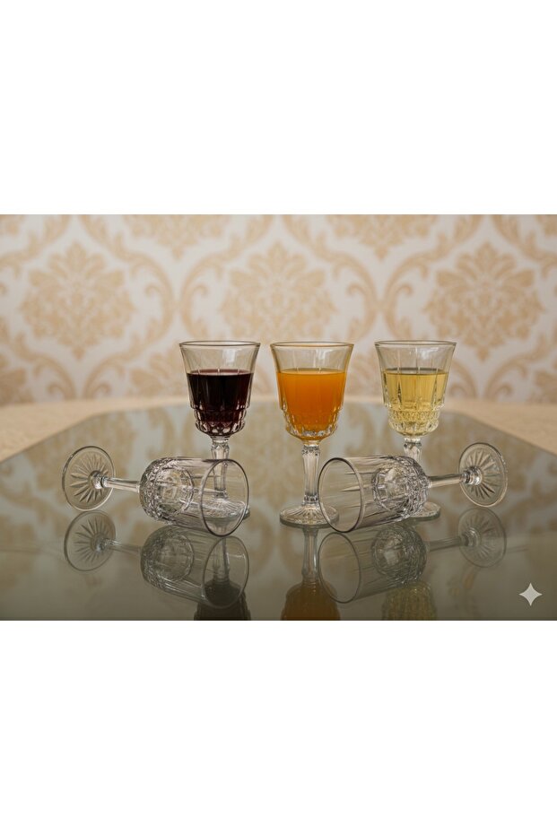 MİNİ CAM KAHVE YANI SU VE MEŞRUBAT BARDAĞI 6LI - 2