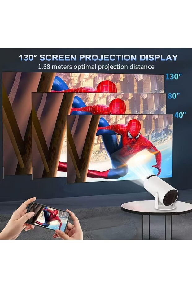 Mini Projector 4K Supported 1080P Portable Projector with WiFi 6 & Android 12 - 7