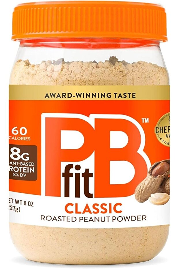 مسحوق زبدة الفول السوداني PBfit الطبيعي بالكامل، 227 جم