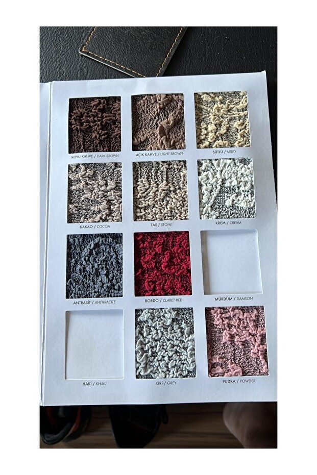 Jakarli Şal Desen Etekli Sandalye Örtüsü, yüksek Kaliteli, yıkanabilir, esnekli, lastikli 1 Adet - 7