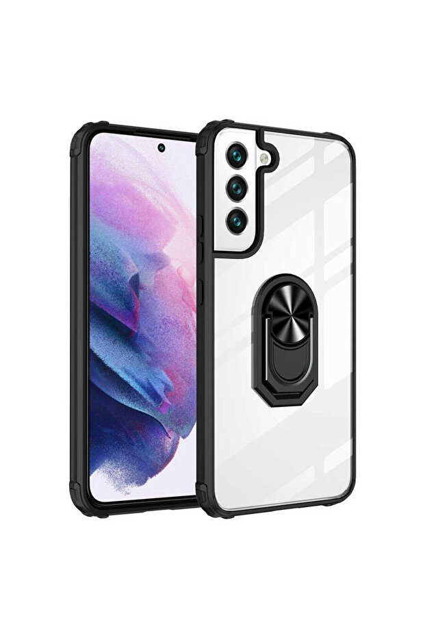 حافظة LCKC متوافقة مع هاتف Galaxy S22 Plus - أسود - 4